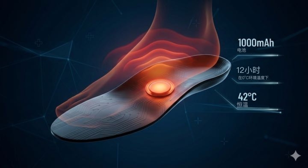 42°C constant-temperature insole visual