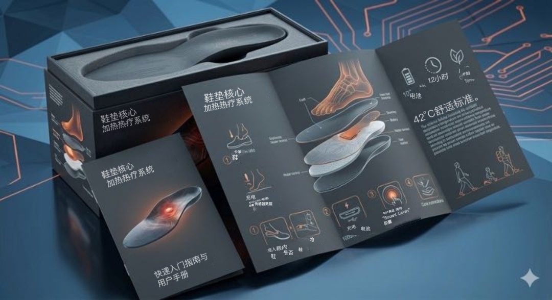 Insole packaging and quick-start booklet